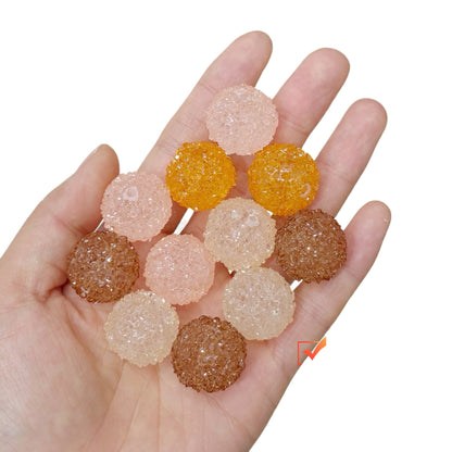 New arrival colorful hard candy ball diamond ball gradient wearable straight hole beads diy mobile phone chain key chain bag chain