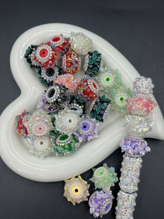 Exquisite Craftsmanship Butterfly, Pearl, Rhinestone Ball & Rhinestone Chain - DIY Dopamine Beads & Accessory Materials for Phone Chains & Beading Pens
