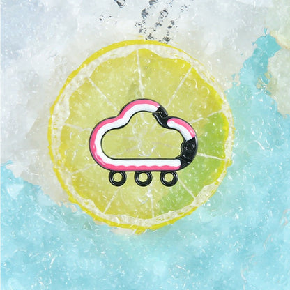 25*30Mm Candy Color Cloud Spring Buckle 3 Hanging Hole Accessories Color Paint Keychain DIY Accessories Open Spring Ring