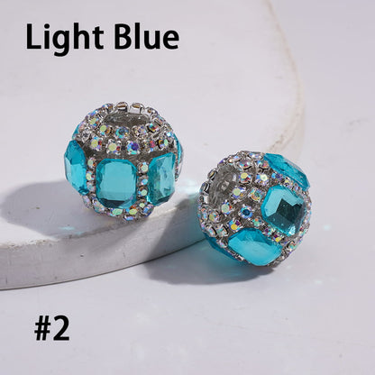 Acrylic Beads with Octagonal and AB Rhinestone Chains