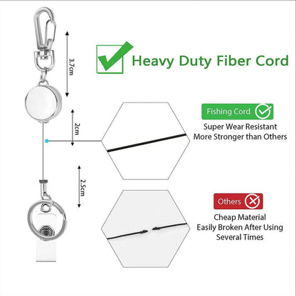 Outdoor Mini Round Zinc Alloy Telescopic Easy-to-pull Buckle Keychain ID Buckle Easy-to-pull Telescopic Buckle