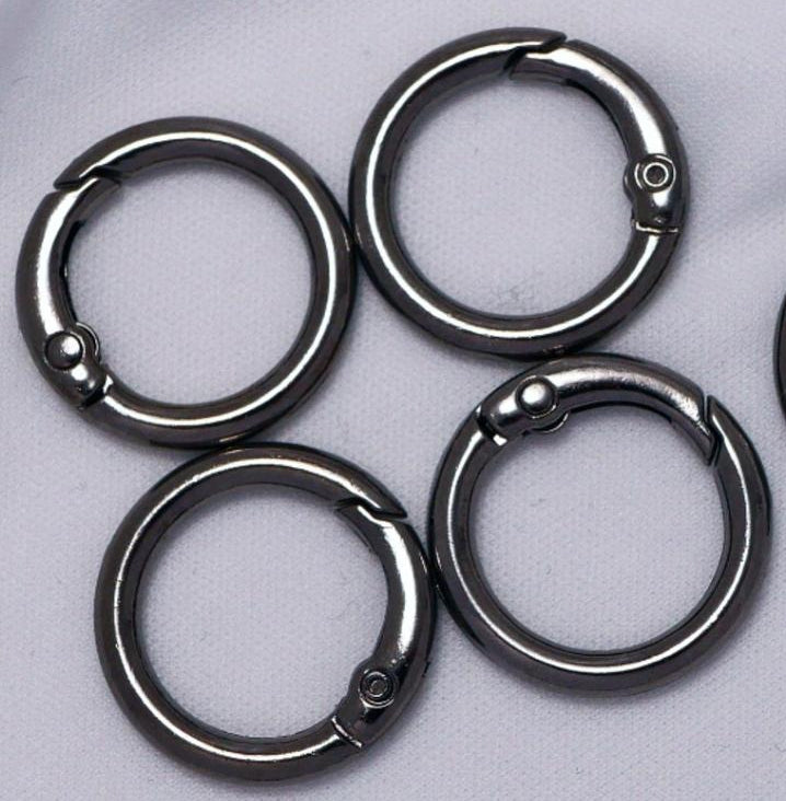 25Mm Zinc Alloy Spring Ring Keychain DIY Jewelry, Ring Buckle Open Ring Bag Doll Buckle
